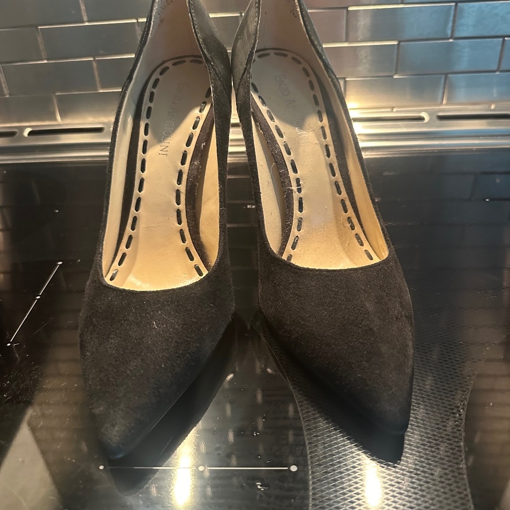 Suede and Leather  stilettos